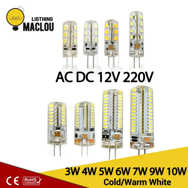 MACLOU 220 V 12 v G4 светодиодный светильник Светодиодная лампа для дома 3/4/5 Вт 6 7 9 10 Bombillas