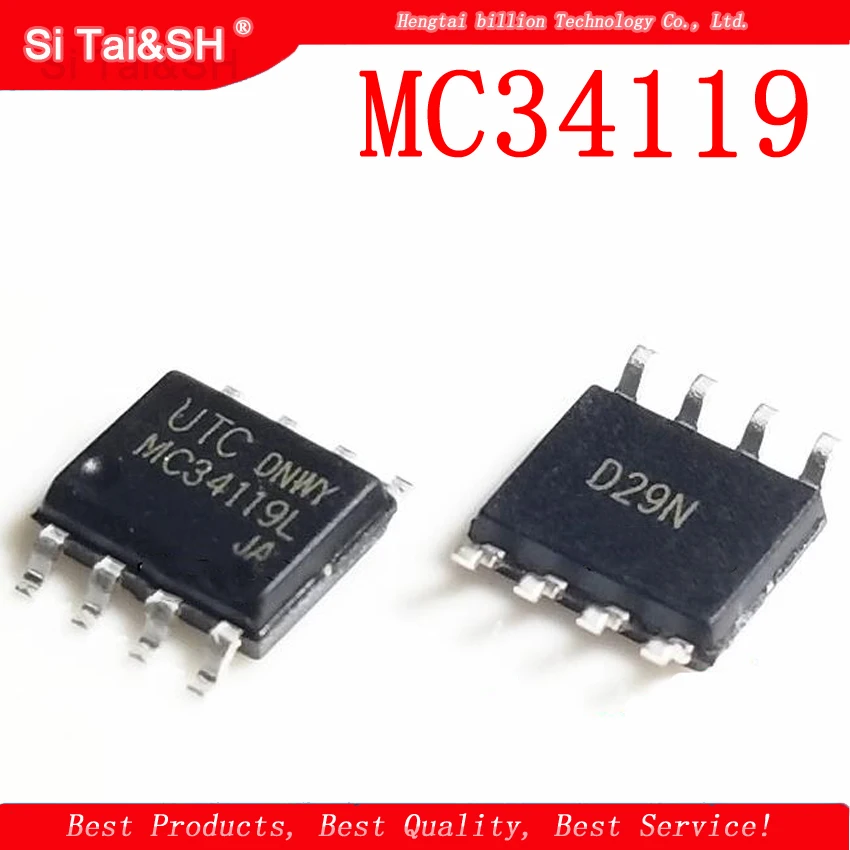 10PCS MC34119 SOP8 MC34119 SOP SMD Low power audio and audio amplifier