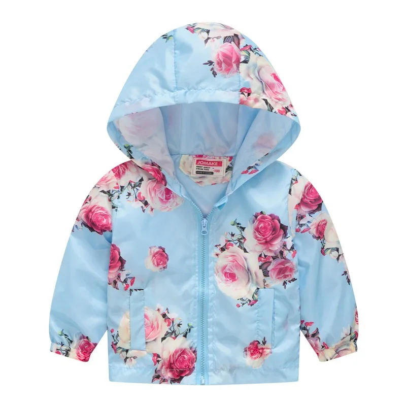 genuine fur coats & jackets 2021 Kids Clothes Boys Jackets Children Hooded Zipper Windbreaker Baby Fashion Print Coat Infant Waterproof Hoodies For Girls Outerwear & Coats comfortable