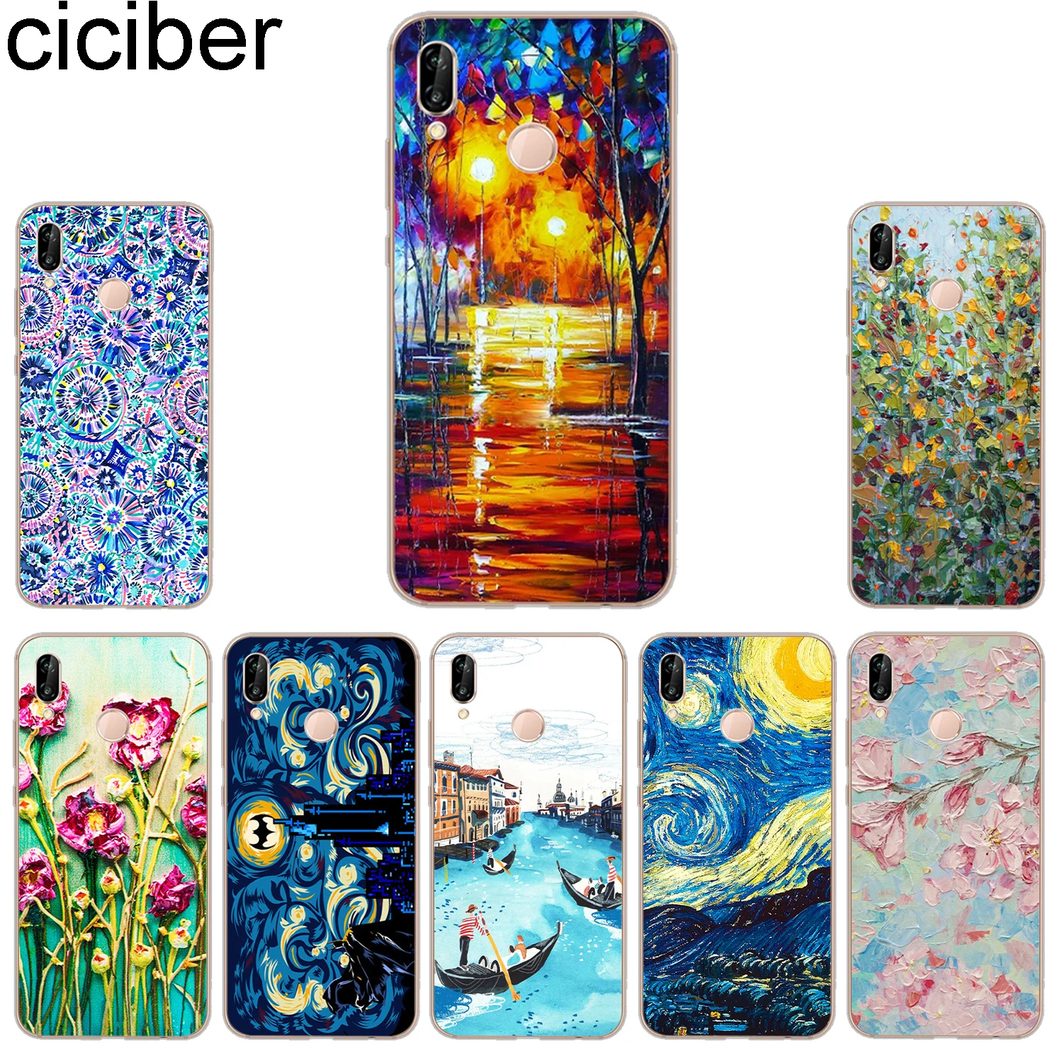

ciciber Phone Cases for Huawei P20 P8 P9 P10 Mate 20 10 9 Lite 2017 X Pro Soft TPU Back Cover for Huawei P Smart 2019 Funda