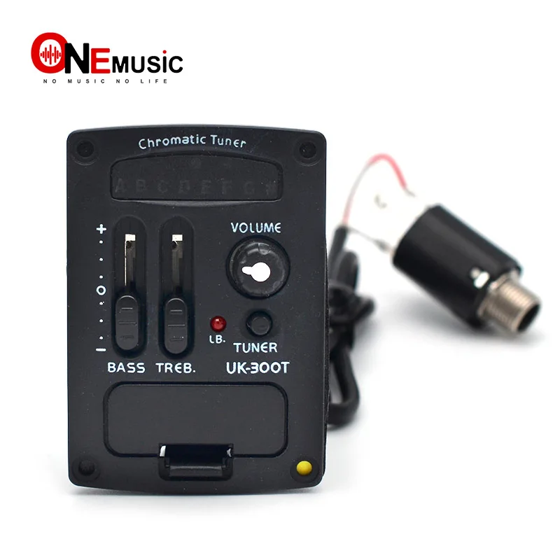 

UK-300T Ukulele Piezo Guitar Pickup Preamp 2-Band EQ Equalizer Tuner System uk pickup