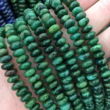 5x8 мм rondelle Африканский Нефритовый камень бусины натуральный драгоценный камень DIY свободные бусины для изготовления ювелирных изделий нить 1"