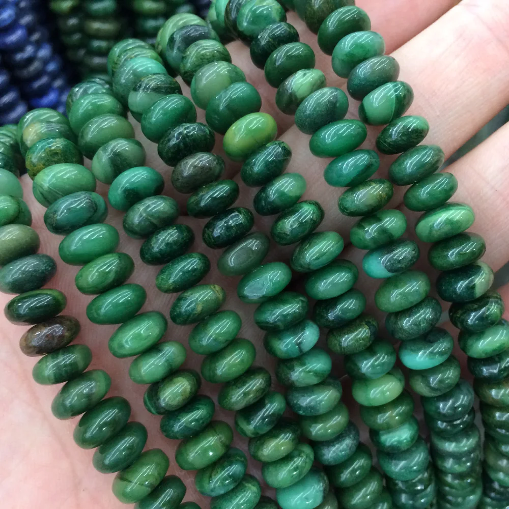 

5x8mm rondelle african jade stone beads natural gemstone beads DIY loose beads for jewelry making strand 15" wholesale !
