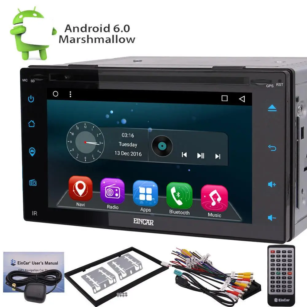Double 2Din 6.2" car dvd player Android 6.0 Car GPS Navi DVD in dash