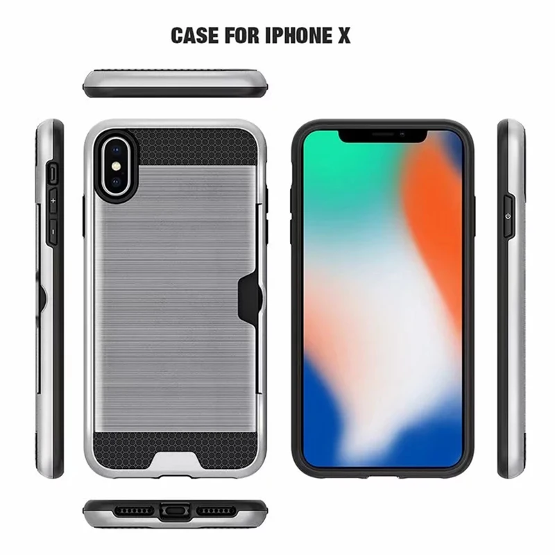 Армированный Гибридный ПК мягкий чехол из ТПУ для телефона Apple iPhone X 6 6S 7 8 Plus XS Max XR 5