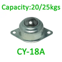 CY18A unidades de capacidade de carga de 25kgs Pressionado Aço zincado roller ball caster CY-18A transportador flange Ahcell unidade de transferência de Bola