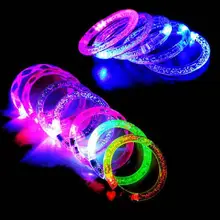 Светодиодный сверкающий браслет светящийся акриловый браслет вечерние бар Chiristmas светящийся браслет люминесцентные игрушки для детей