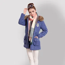 Winter Jacket Women coat Parka Manteau Femme Mujer Army Large Autumn ukraine Fur Collar Hoodies Long Section Zipper Plus Size