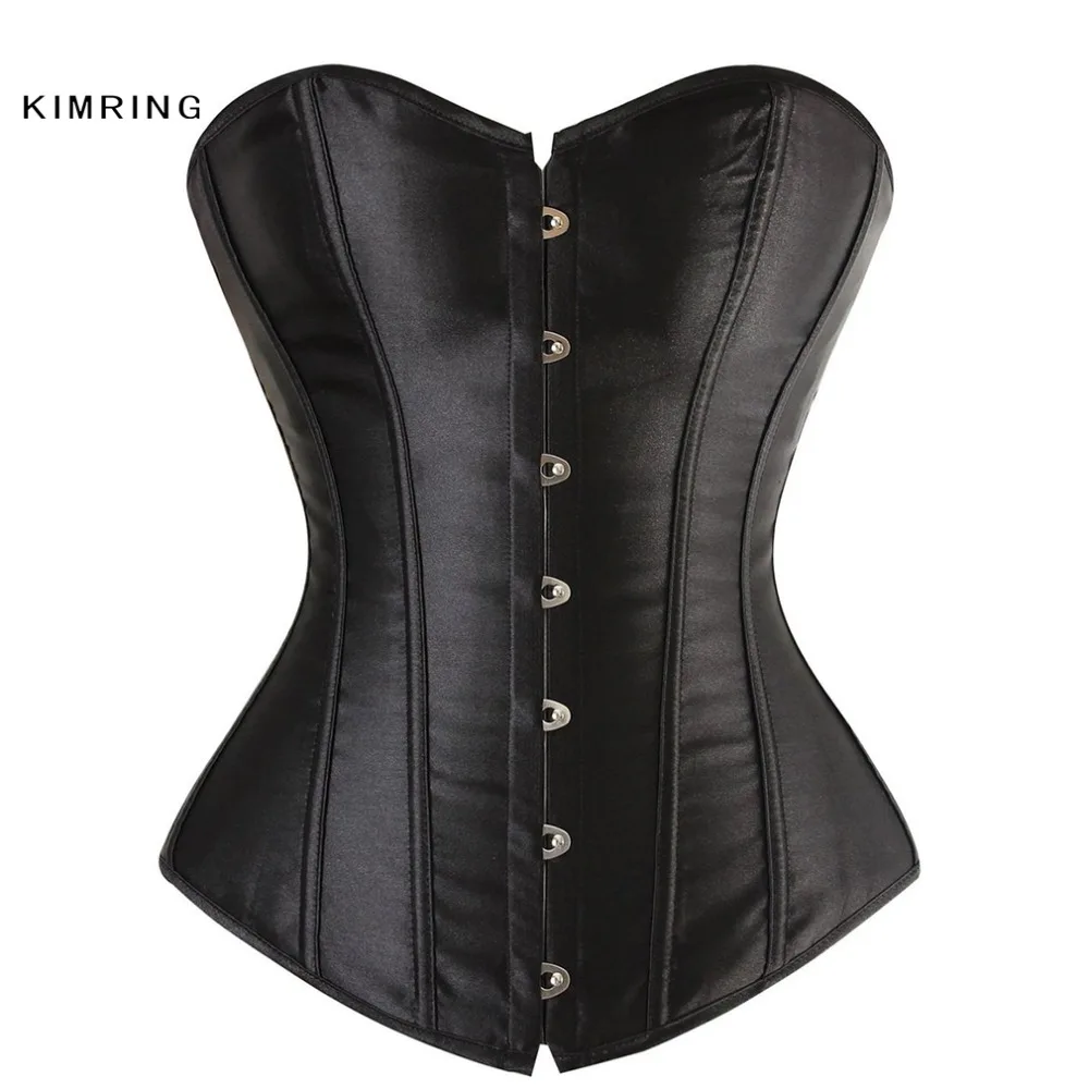 

Kimring Sexy Plus Size Corset Women Gothic Waist Trainer Cincher Corset Slimming Body Shaper Corset Brocade Overbust Corselet