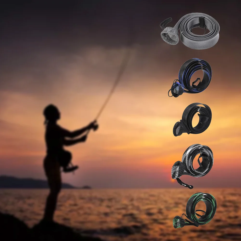 

Accessories Mesh Pole Sea Tools Sock With Lanyard River Anti-scratch Durable Tackle Sleeve Fishing Rod Cover Protector