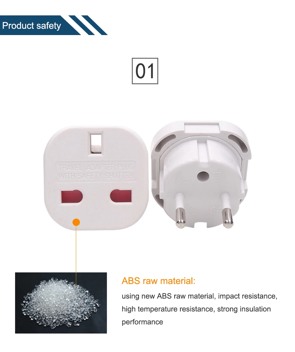 UK to European Euro EU AC Travel Charger Adapter Plug Outlet Converter Adapter power conversion plug Universal mobile phone (7)
