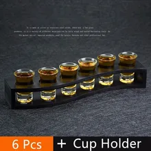 6 шт. набор ликер Ласточка Spirit Cup Pint Copo Shot glass мини, для вина Verre Bicchieri Vetro Copas Bullet glass es с подстаканником