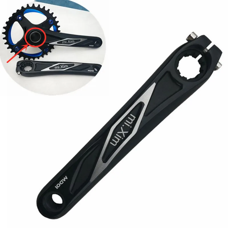 

1pcs Aluminum Alloy Bike Hollow Whee Crank Mountain Bike Left Crank Leg170 mm Bicycle Single Plate Modification Accessories