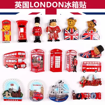 

Creative Refrigerator World London Tourist Souvenirs Bear Phone Booth Bus Landmark Building 3D Fridge Magnet Sticker Decoration