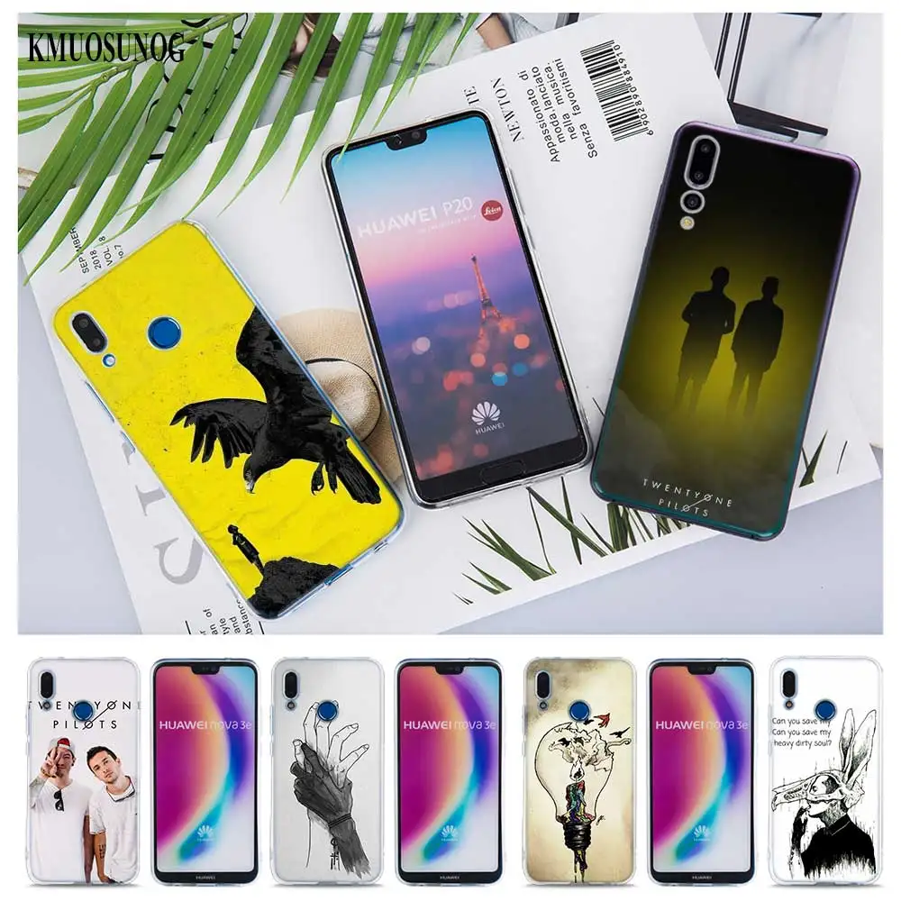 

Transparent Soft Silicone Phone Cases Twenty One Pilots for Huawei Honor 7A Pro P Smart P20 P9 P8 9 Lite 2017