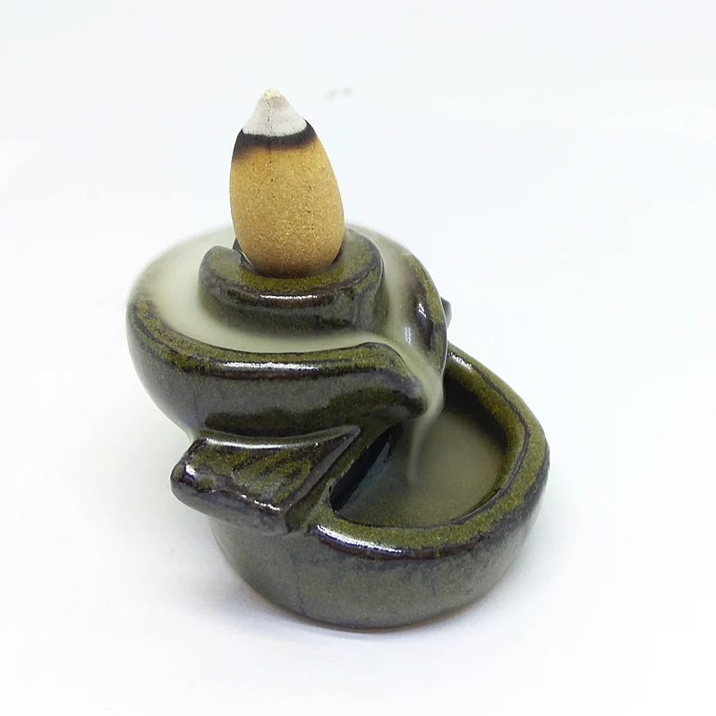 Free shipping Stone mill.smoke backflow incense burner ceremic cone