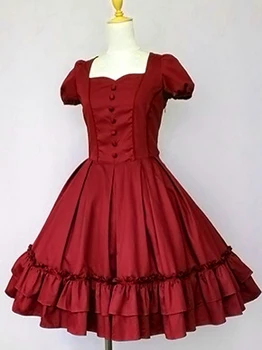 

A72 Long Sleeveless Sweet Lolita Short Dress Ball Gown Fancy Prom Dress Halloween Party Masquerade Costume