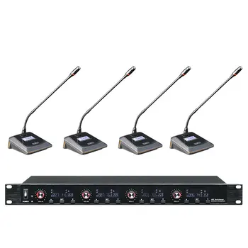 

4 transmitter UHF Wireless gooseneck Microphone conference microphone for meeting room