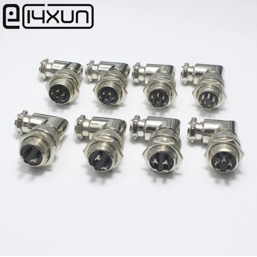 1 комплект GX16 90 градусов прямоугольный разъем XLR 16 мм колено 2 3 4 5 6 7 8 9 контактов