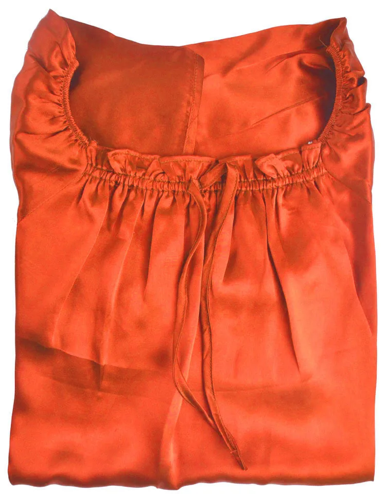 Шелковая ночная рубашка натуральный шелк Шармез атласный шелк летний Стиль Женская ночная рубашка размера плюс женская одежда обхват груди 115 см - Цвет: 23
