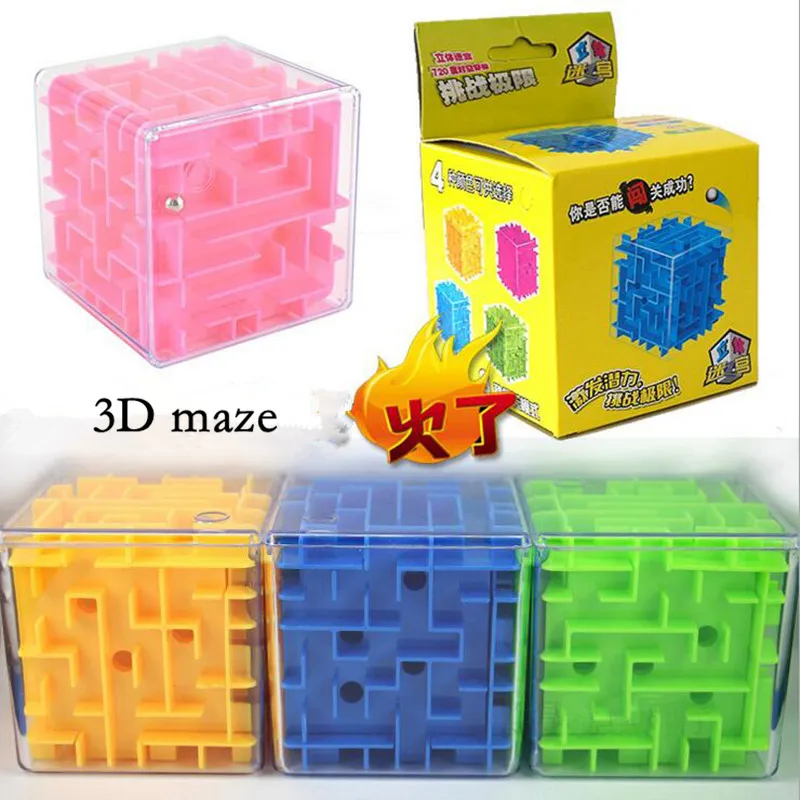 3D Мини скоростной кубик лабиринт магический куб головоломка игра кубики магикос Обучающие игрушки Лабиринт катящийся мяч игрушки для детей и взрослых