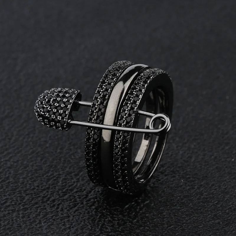 NewTrendy три цвета обручальные наборы брухе дизайн кольца для женщин AAA циркон кубическое элегантное кольцо женские украшения для свадьбы ZK40