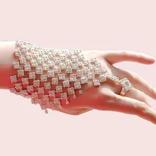 Распродажа, изысканный Кристальный свадебный браслет, ручная цепочка для женщин, свадебная ручная бижутерия