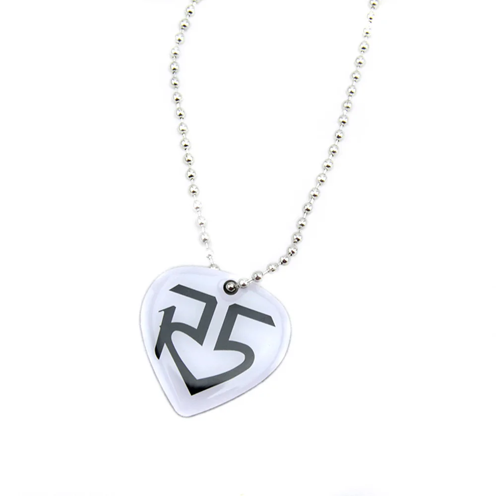 1 шт. R5 в форме сердца Алюминий Dog Tag кулон Цепочки и ожерелья с 24 дюймовый шарик