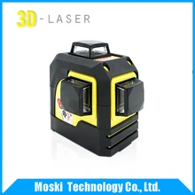 Freeshipping! фукуда, MW-936T 3D 12 Линии лазерный уровень, красный Лазерный уровень, Самовыравнивающийся 360 Горизонтальных, Вертикальных Кросс Супер Мощный