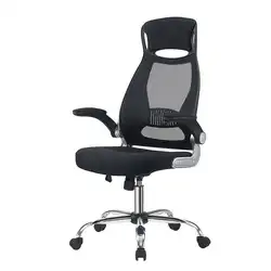 Офисное кресло черный эргономичный вращающийся сетчатый стул с высокой спинкой мягкий стол и стул с складной, подлокотник головка