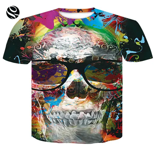 Новейшая футболка Веном с 3D принтом, футболка s для мужчин и женщин, Повседневная футболка с коротким рукавом для фитнеса, футболка с дэдпулом, футболки с человеком-пауком и черепом - Цвет: DT040