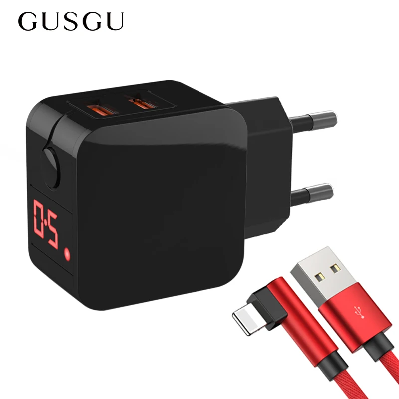 Сетевое зарядное устройство с двумя USB портами 2 4 А евровилка|Зарядные
