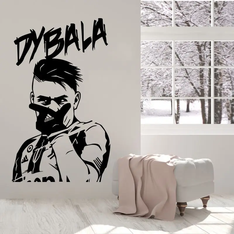 CHM-Portero de futbol etiqueta engomada del jugador Deportes Futbol etiqueta del coche cascos nombre dybala decal 1221