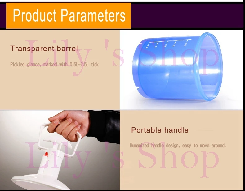 Manual vacuum pickled machine vacuum food Tumbling marinator household Tumbler portable pickled marinate meat vegetable machine