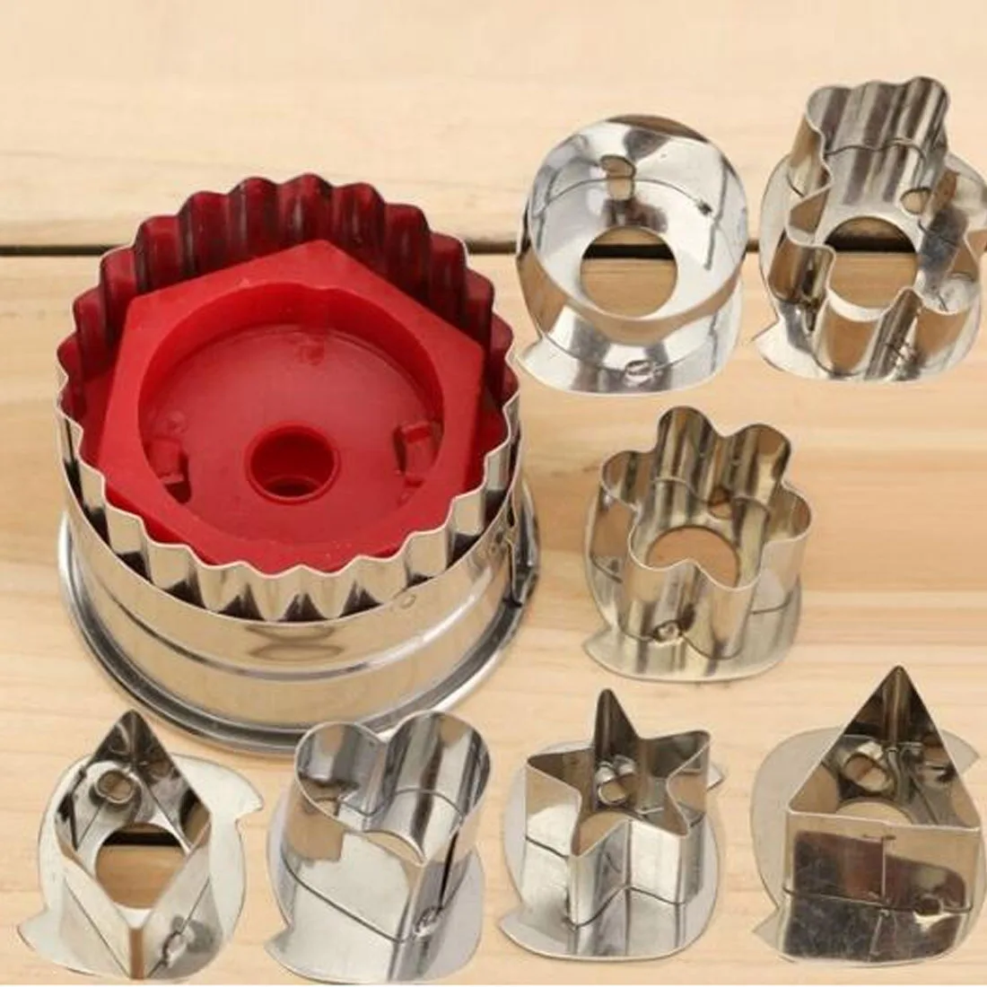 2 Pcs Biscuit Attachment 8 Patterns With Connection Ring Meat Mincer Attachment Cookie Maker Attachment For Size 5 Meat Grinder