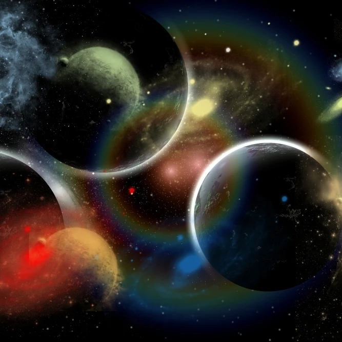 Artist's concept illustrating the edge of space Poster Print (17 x 11)