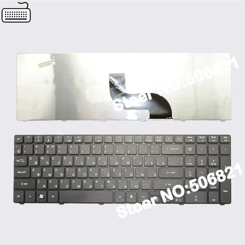 Русская клавиатура JIGU для Acer Aspire черная ноутбука 7741G 7741Z 7745G 8942 8942G RU keyboard for