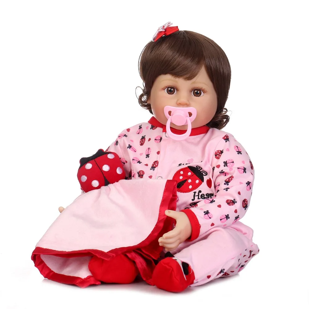 

22"55cm Reborn princess pink delicate girl toddler dolls Babies Silicone Baby Alive Dolls Reborn Handmade DIY Xmas Gifts