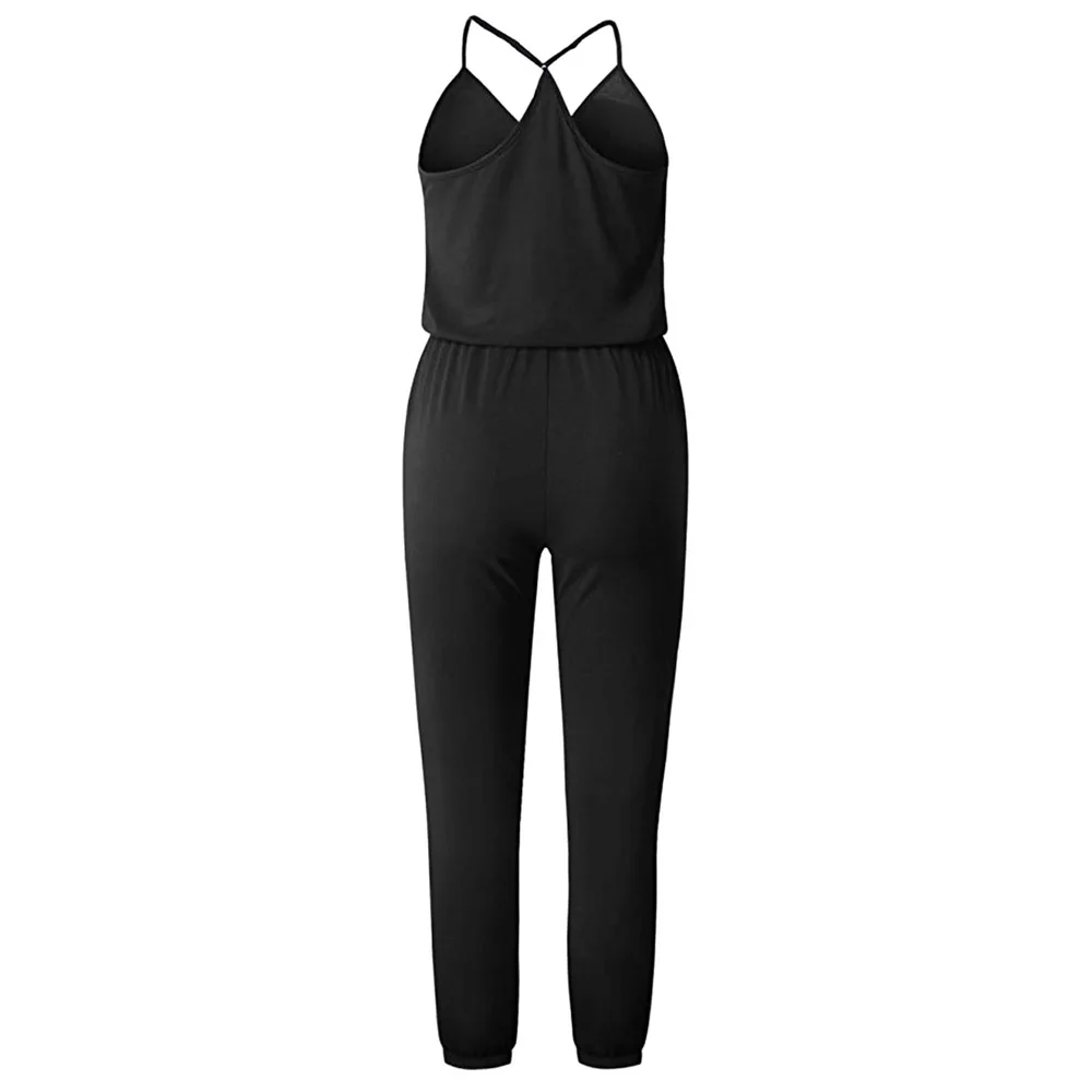 Women Chic Straight Summer Vest Jumpsuit Female 2019 New Lady Sling V-Neck Single-Breasted High Waist Jumpsuit Casual Woman Pant Women Chic Straight Summer Vest Jumpsuit Female 2019 New Lady Sling V-Neck Single-Breasted High Waist Jumpsuit Casual Woman Pant