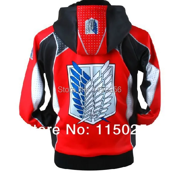 

Free Shipping Attack on Titan Cosplay Costume Shingeki no Kyojin Hoodie Coat Men's Fashion Jacket Outdoor Sport Jacket New