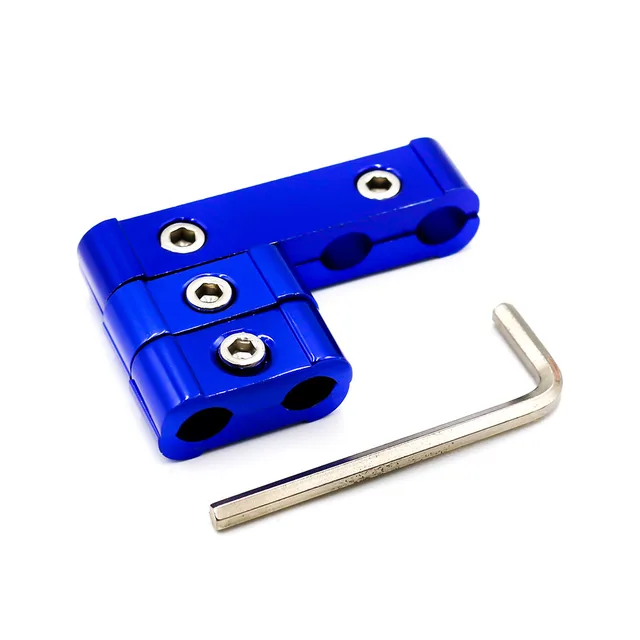 PitVisit Universal Anodized Aluminum Spark Plug Wire Separator Clamp 8mm 9mm 10mm Diameter Blue