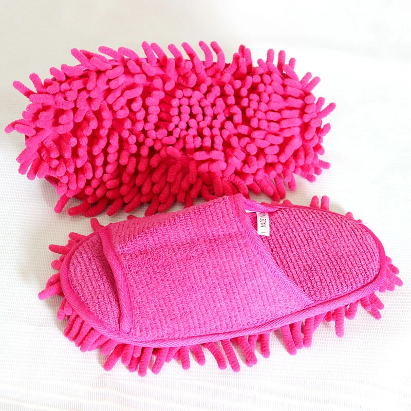 2PC/Set Lazy Cleaning Foot Cleaner Shoe Mop Slipper Microfiber Soft