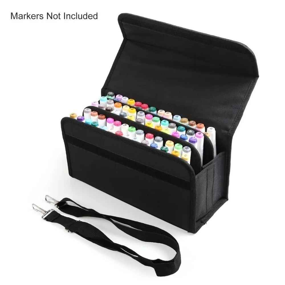 

Premium Quality Oxford 80 Slots School Marker Case Markers Bag Holder Marker Pen Painting Draw Gift For kids Student Any Artist