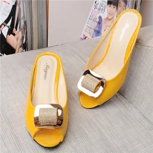 2016 New Fahion Shoes Woman Open Toe Rhinestone Sandals Soft Soles Casual Shoe Slippers For Girls 34-43