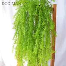 80 см Искусственный пластик большая воздушная трава растение на стену лоза имитация листьев дома свадьба зеленый растение для украшения стен