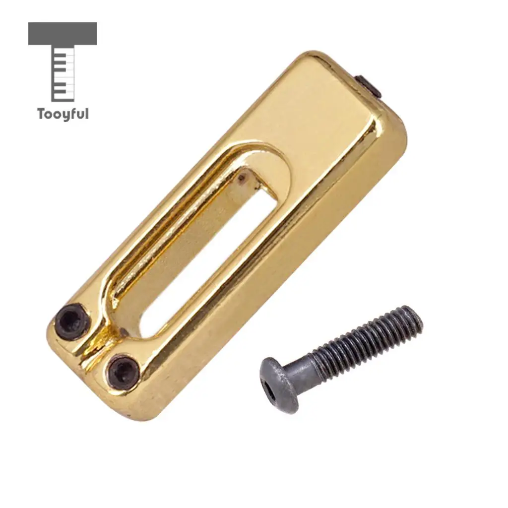 Tooyful 6pcs Electric Guitar Tremolo Bridge Saddles with Screws for Tremolo Bridge Parts