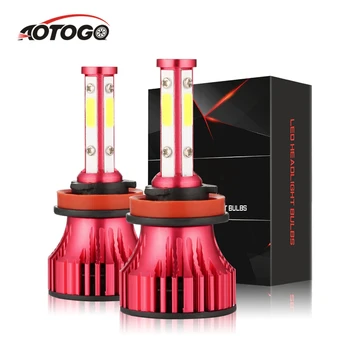 

2PCS 4 Side 80W 8000LM 6500K H4 H1 Turbo LED Car Headlight H7 H8 H9 H11 H27/880/881 9005 HB3 9006 HB4 9007 Led Fog Light Bulb