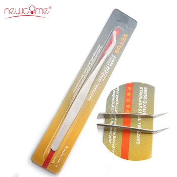 

NEWCOME Professional Eyelashes Extension Scissor Curved Tweezers Eyebrow Stainless Steel flat Pointed Clipper Nail Art Tools