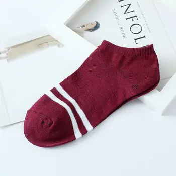 

2019 New Fashion Ladies Stripe Wild Invisible Boat Socks Thin Comfortable Breathable Deodorant Socks