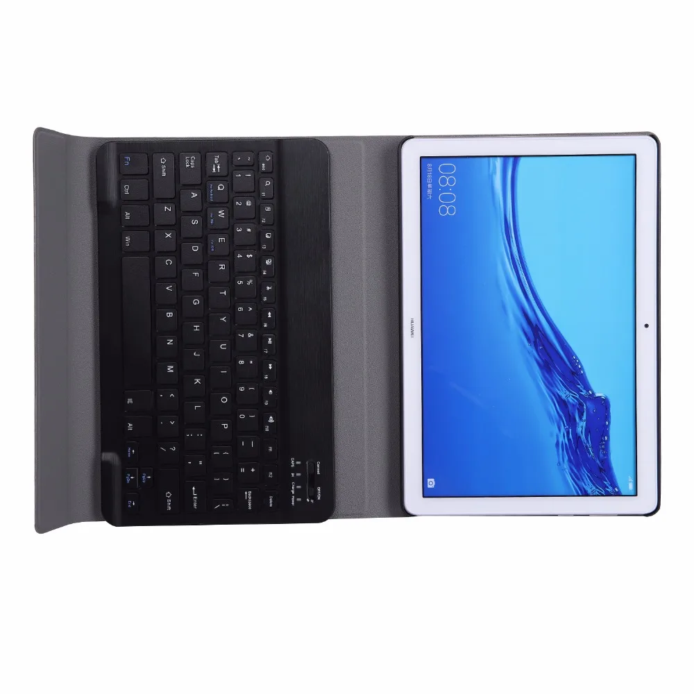 Чехол для huawei Mediapad M5 Lite 10 тонкий съемный Bluetooth клавиатура кожаный чехол 10,1 BAH2-L09 BAH2-W19 чехол+ ручка+ пленка